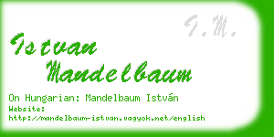 istvan mandelbaum business card